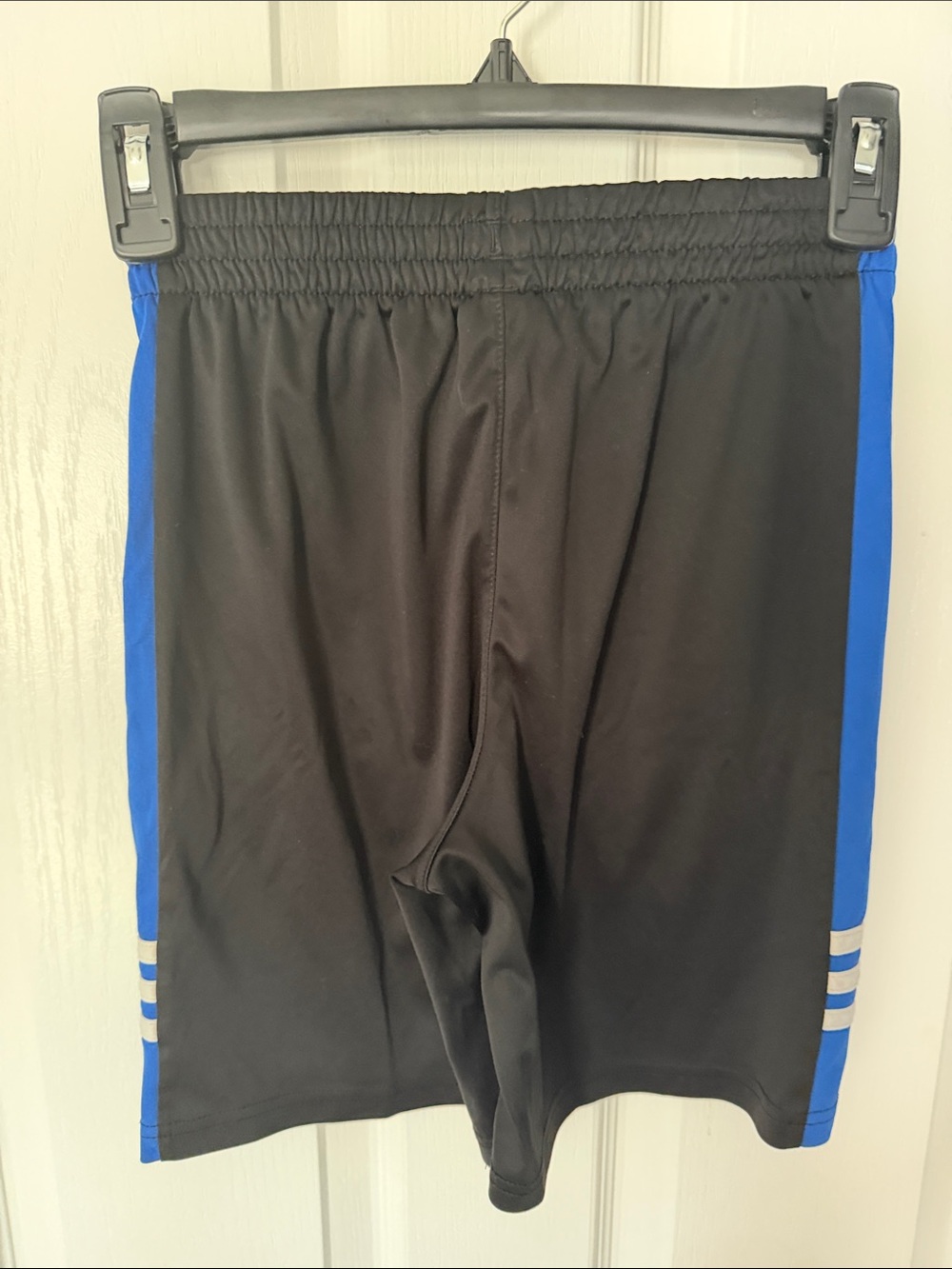 adidas Black and Royal Blue Boys' Athletic Shorts - Picture 2 of 2